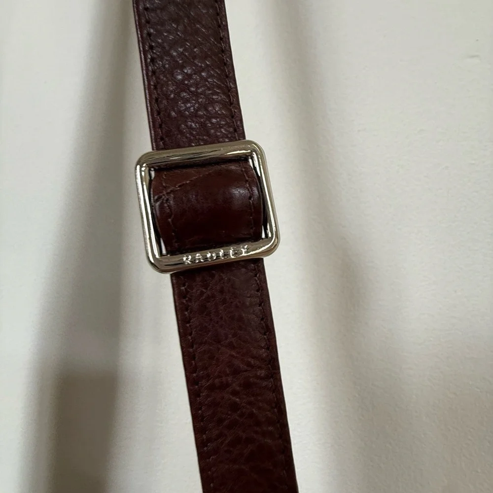 Radley London Messenger Crossbody Satchel Brown Leather Adjustable Bag